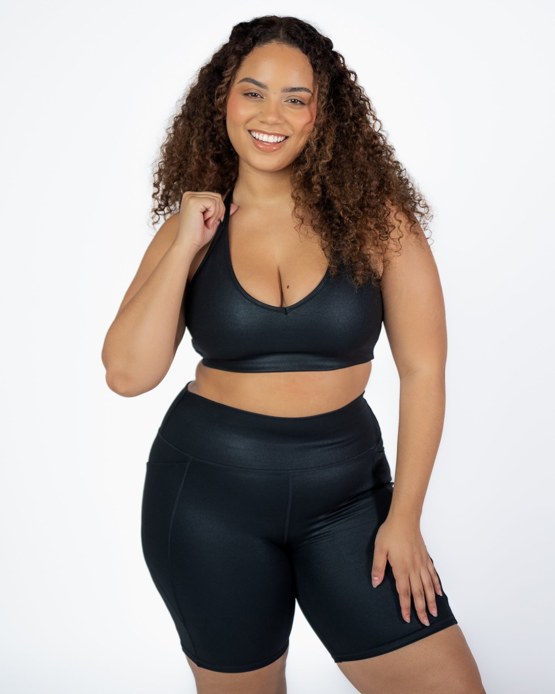 Skin Move Bra - Black Shimmer Foil - FINAL SALE
