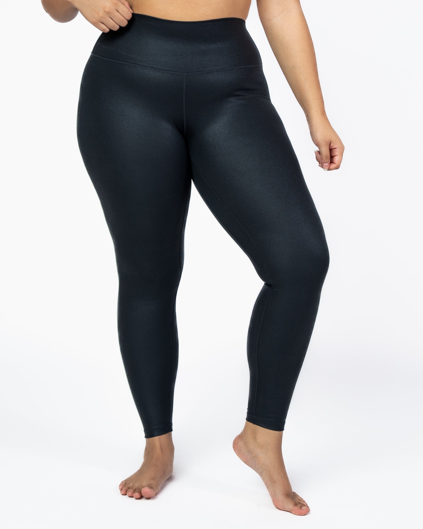 Skin Salutation Leggings - Black Shimmer Foil - FINAL SALE