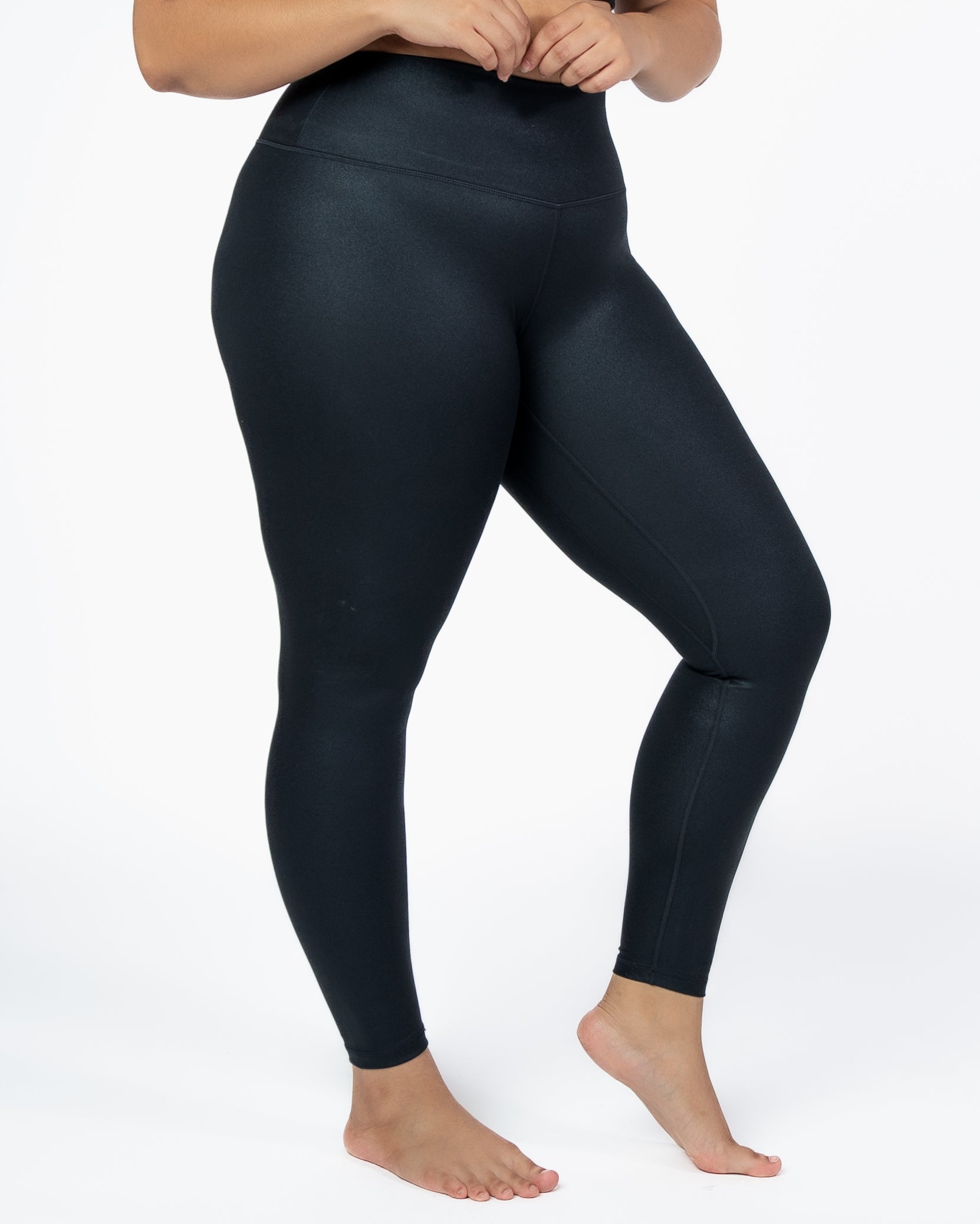 Skin Salutation Leggings - Black Shimmer Foil - FINAL SALE