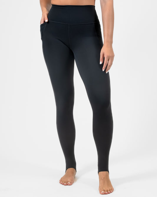 Skin Stirrup Leggings - Black