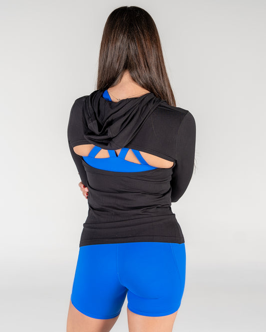 Tempo Open Back Hoodie - Black *ALMOST GONE*