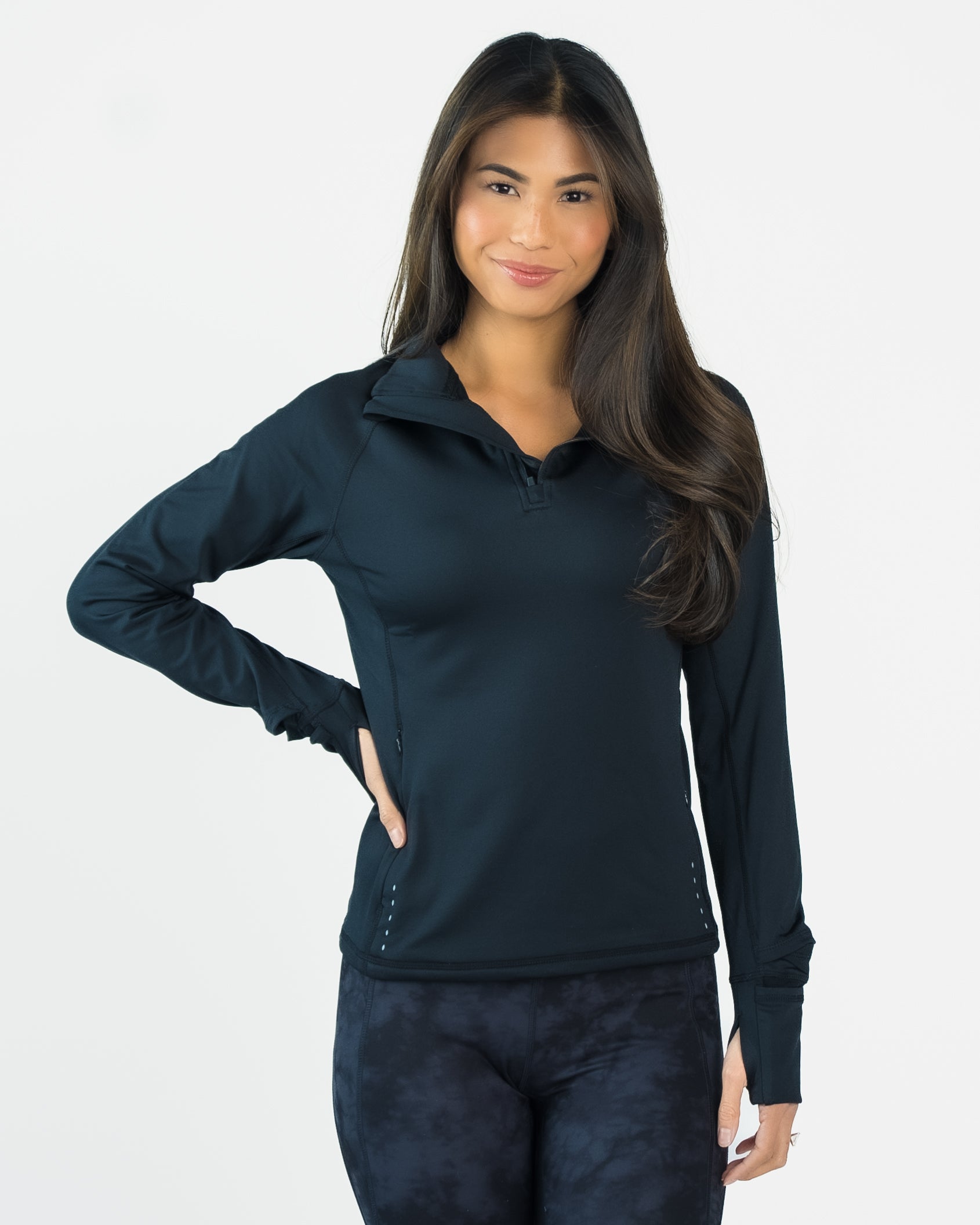 Thermal Quarter Zip - Black: Ultra-Soft & Lightweight Layering Thermal Quarter Zip - Black: Ultra-Soft & Lightweight Layering