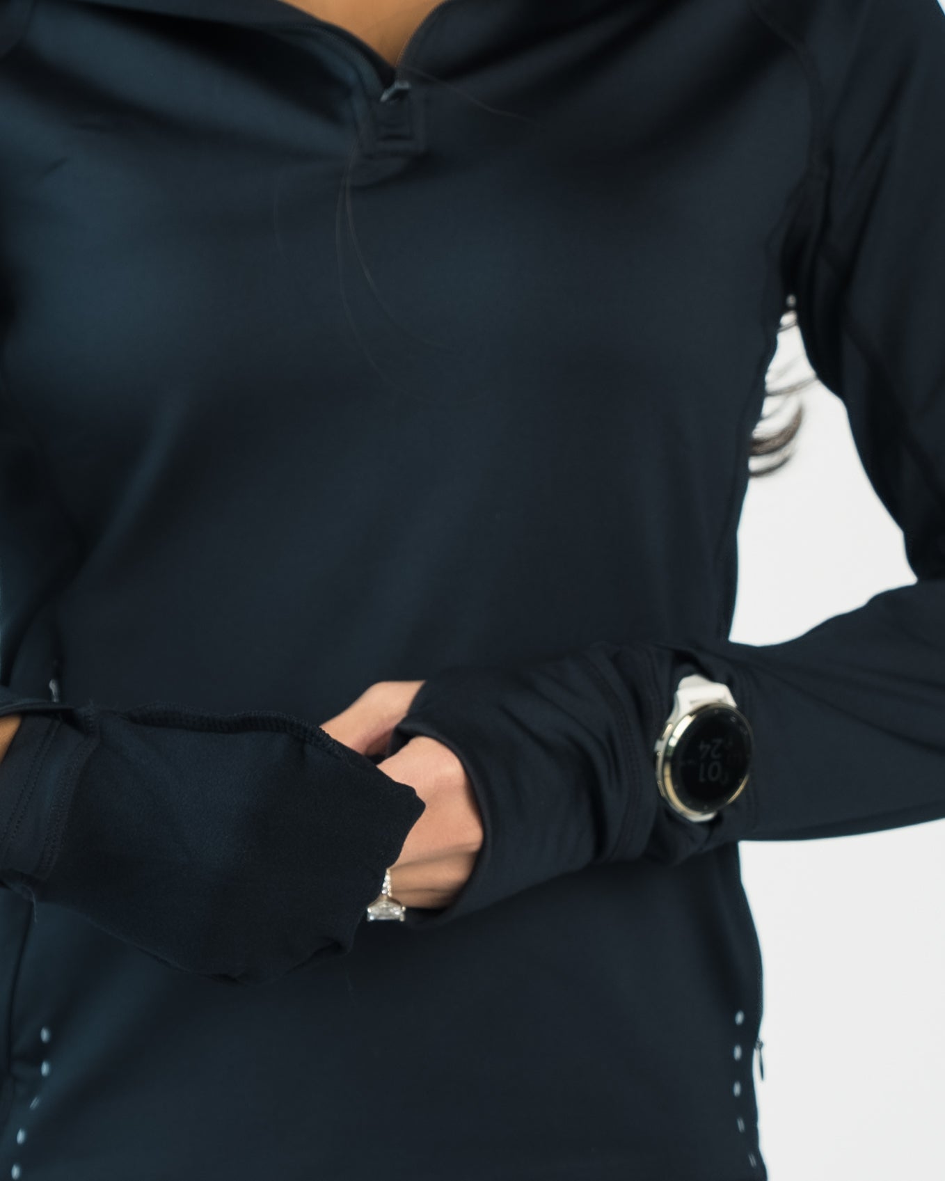 Thermal Quarter Zip - Black: Ultra-Soft & Lightweight Layering