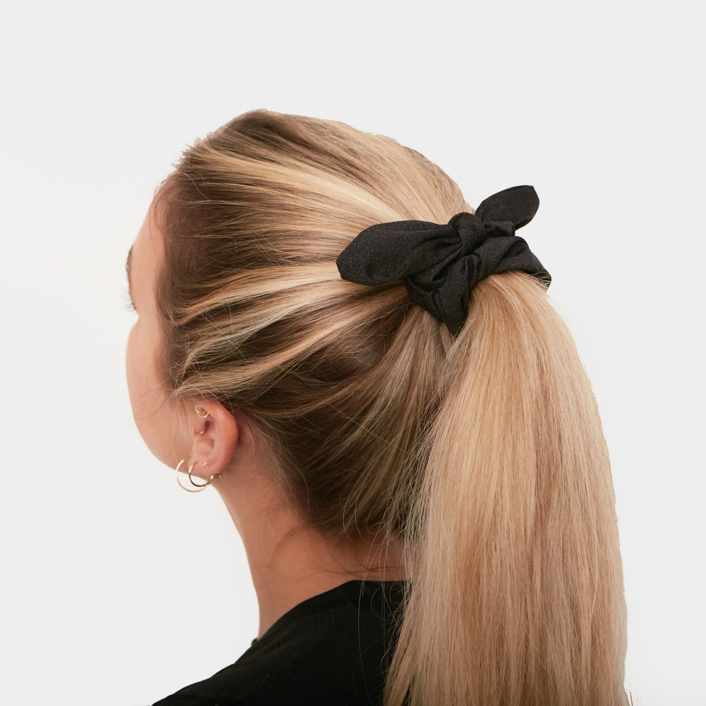 3-Pack Bow Scrunchies - Mulberry, Latte, Black