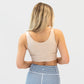 4-in-1 Salutation Sports Bra - Latte & Light Navy Houndstooth