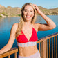 Heidi Bikini Top - Cherry Stripe - FINAL SALE