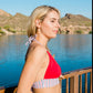 Heidi Bikini Top - Cherry Stripe - FINAL SALE