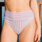 Luna Bikini Bottoms - Navy/Cherry Stripe - FINAL SALE