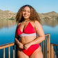 Heidi Bikini Top - Cherry Stripe - FINAL SALE