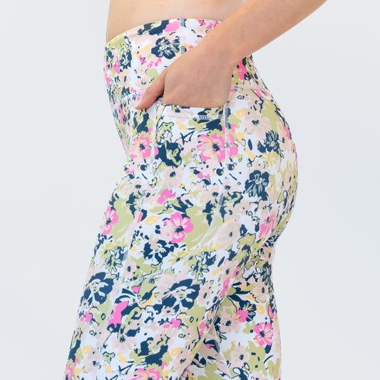 Lux 7/8 Capris - Garden Flowers - FINAL SALE