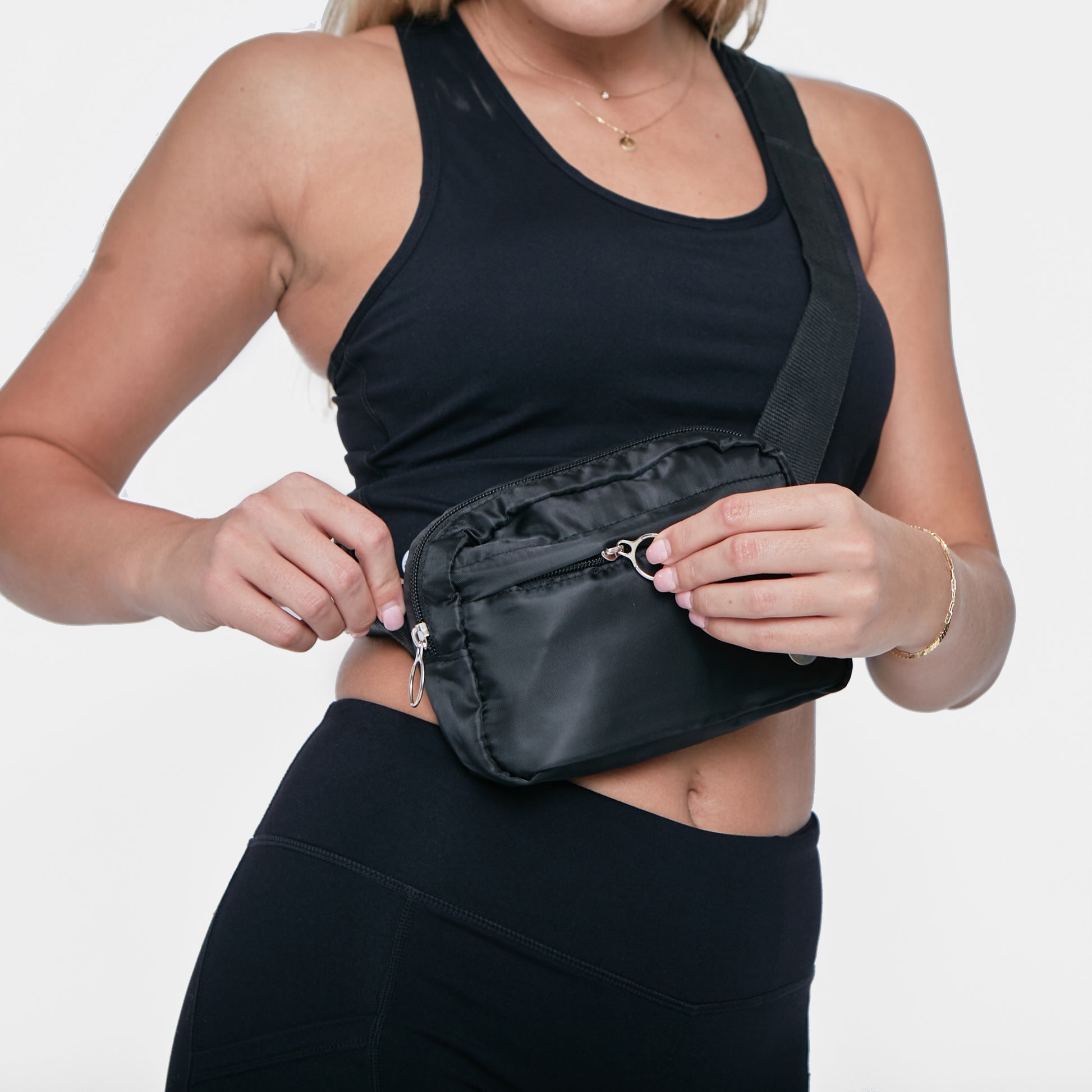 Black Belt bags, waist bags and fanny packs for Women