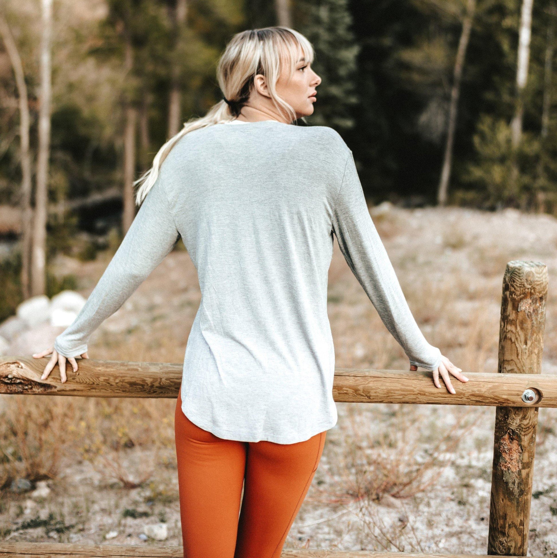 Boyfriend Long Sleeve - Gray - Senita Athletics