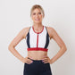 Run Free High Impact Bra - White/Cherry/Navy