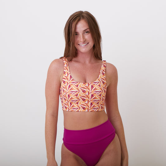 Grace Bikini Top - Abstract Palm - FINAL SALE