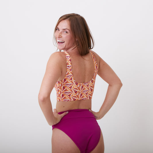 Grace Bikini Top - Abstract Palm - FINAL SALE