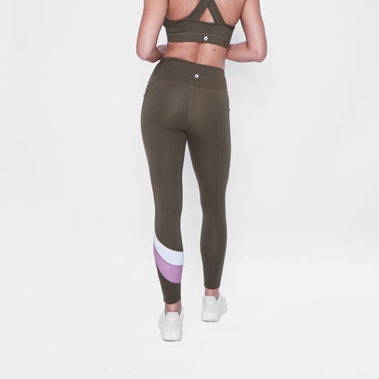 Skin New Wave Leggings - Everglade Spruce/Rose - FINAL SALE