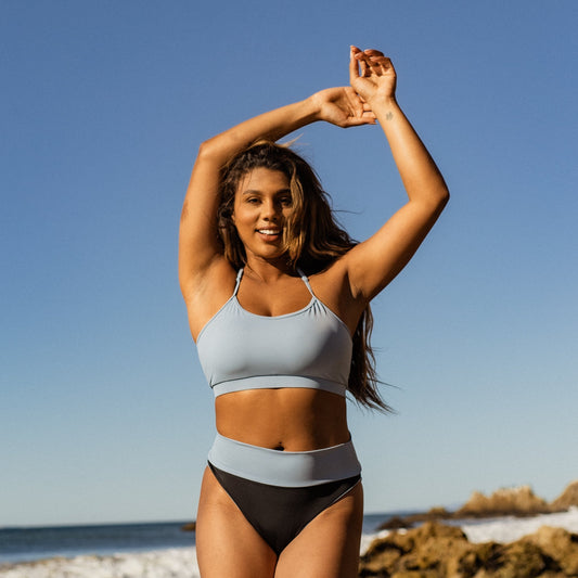 Mia Bikini Top - Steel Blue - FINAL SALE