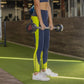 Barre Mesh Leggings - Navy/Margarita - Senita Athletics