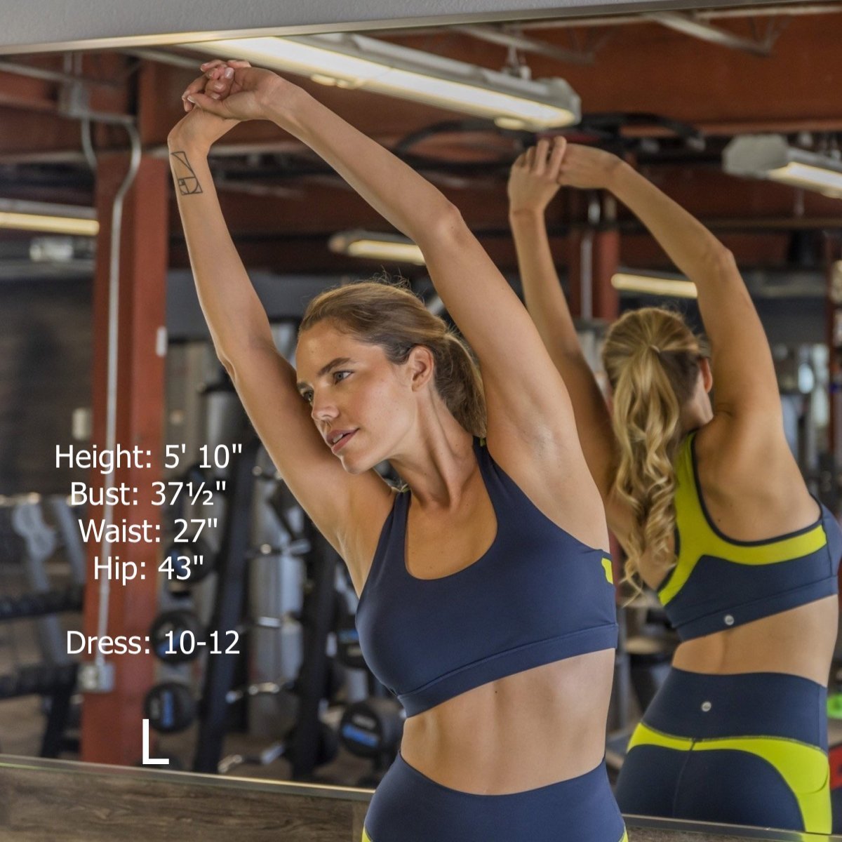 Barre Mesh Sports Bra - Navy/Margarita - Senita Athletics