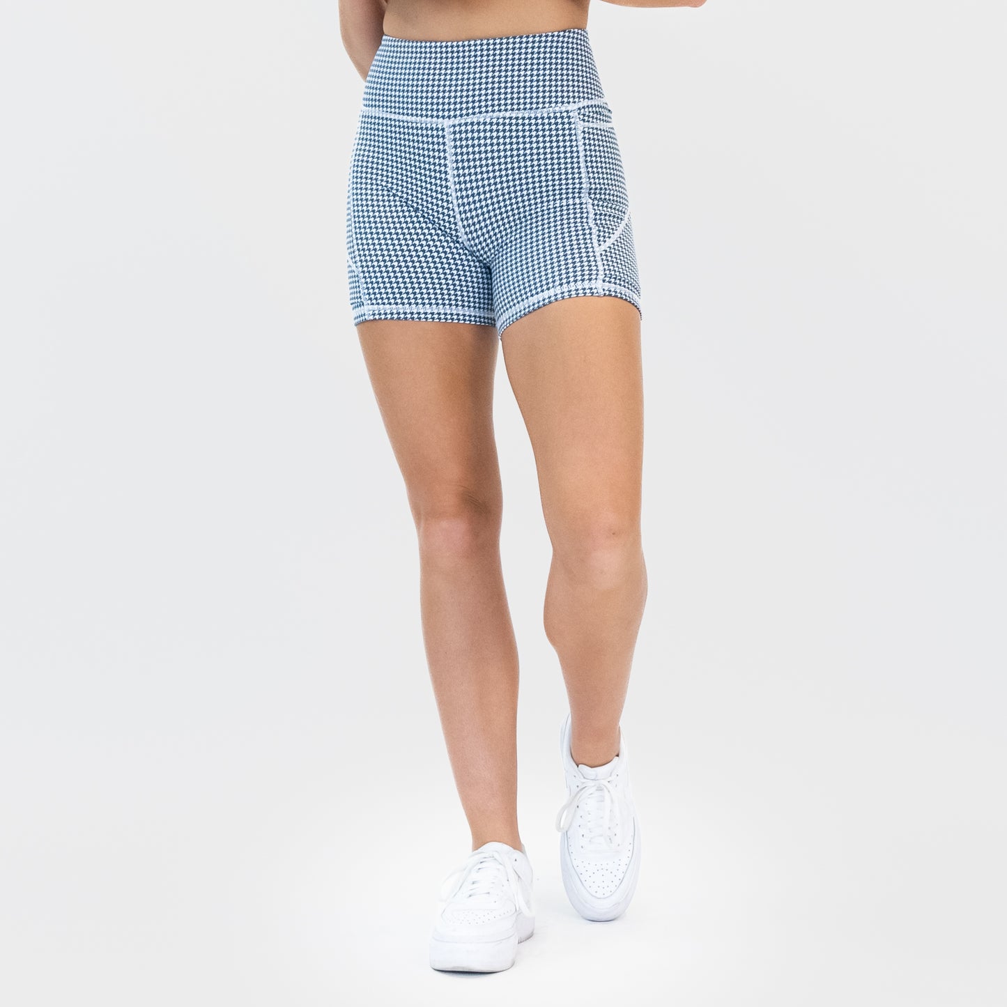 Lux Baseline Shorts (5 in. inseam) - Light Navy Houndstooth