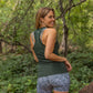 Bella Ribbed Tank - Evergreen - Senita Athletics