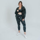 Bestie Zip Up Hoodie - Black Tie Dye - Senita Athletics