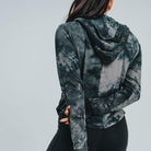 Bestie Zip Up Hoodie - Black Tie Dye - Senita Athletics
