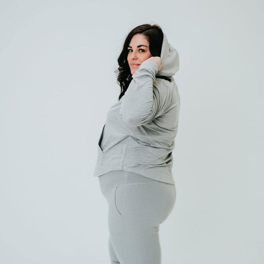 Bestie Zip Up Hoodie - Heathered Gray - Senita Athletics
