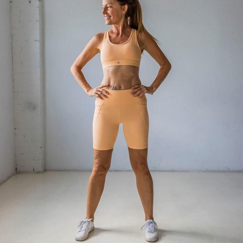 Biker Shorts (8 in. inseam) - Creamsicle - Senita Athletics