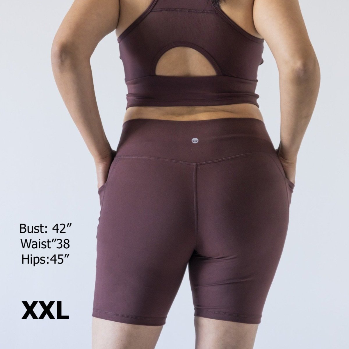 Biker Shorts (8 in. inseam) - Fossil - Senita Athletics