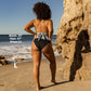 Luna Bikini Bottoms - Black and Steel Blue - FINAL SALE