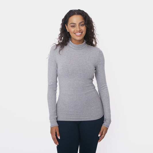 Classic Turtleneck - Heathered Gray - FINAL SALE