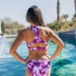 Deep Dive Bikini Top - Berry Tie Dye - Senita Athletics