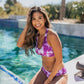 Deep Dive Bikini Top - Berry Tie Dye - Senita Athletics