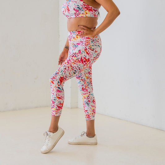 Denali Laser Cut Capris - Splash - Senita Athletics