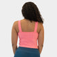 Dynamic Cropped Tank - Heathered Bloom Pink - XXL ONLY - FINAL SALE
