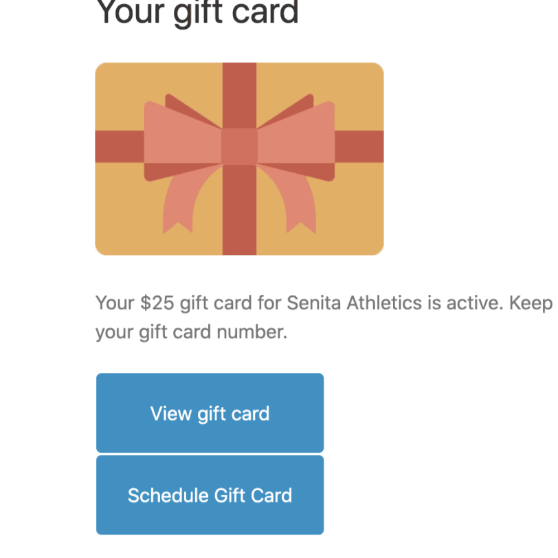 E-Gift Card - Senita Athletics