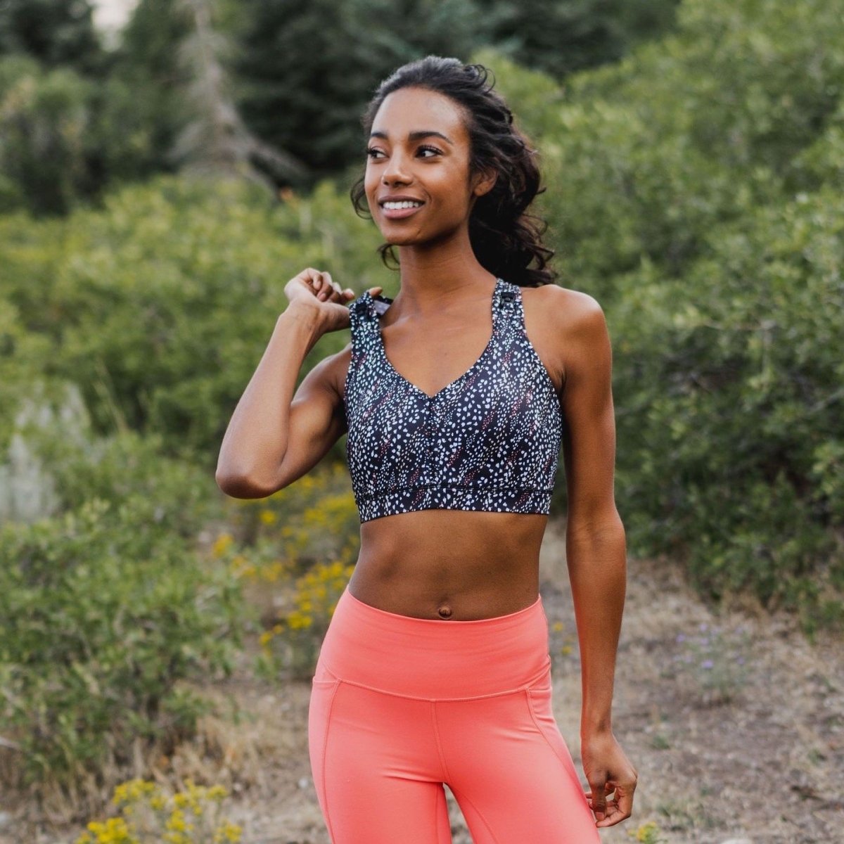 Everyday V-Neck Nursing Sports Bra - Impressions - Senita Athletics