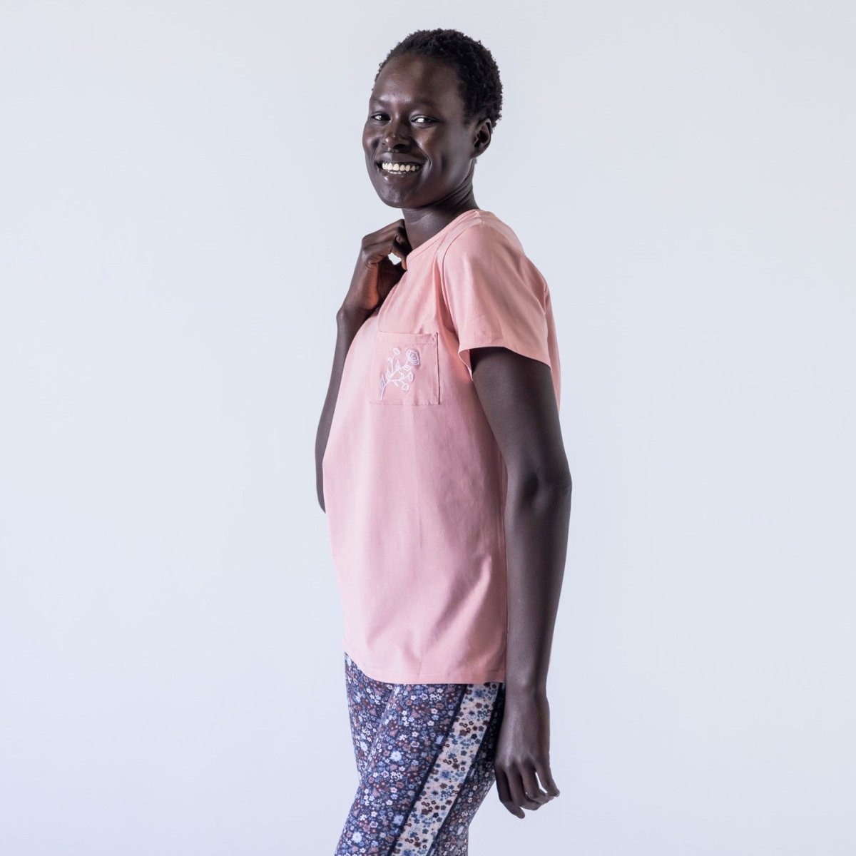 Full Length Pocket Tee - Dusty Rose - Senita Athletics