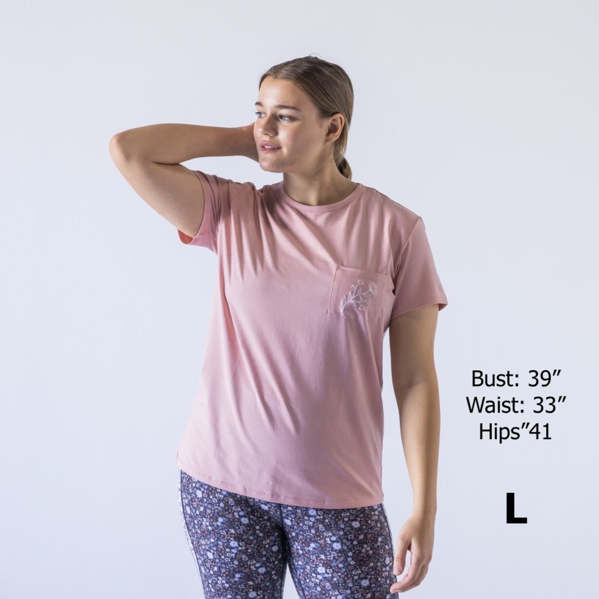 Full Length Pocket Tee - Dusty Rose - Senita Athletics
