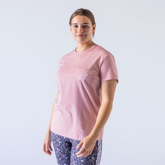 Full Length Pocket Tee - Dusty Rose - Senita Athletics
