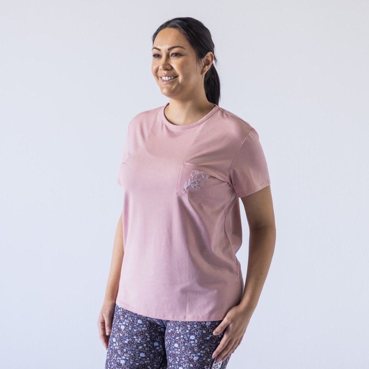 Full Length Pocket Tee - Dusty Rose - Senita Athletics