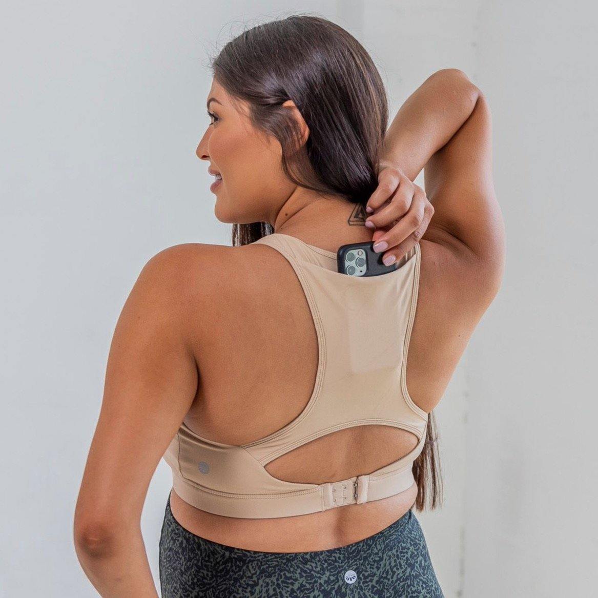Go With The Flow Nursing Sports Bra - Latte - Senita Athletics