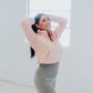 Hailey Cropped Half Zip - Blush - Senita Athletics