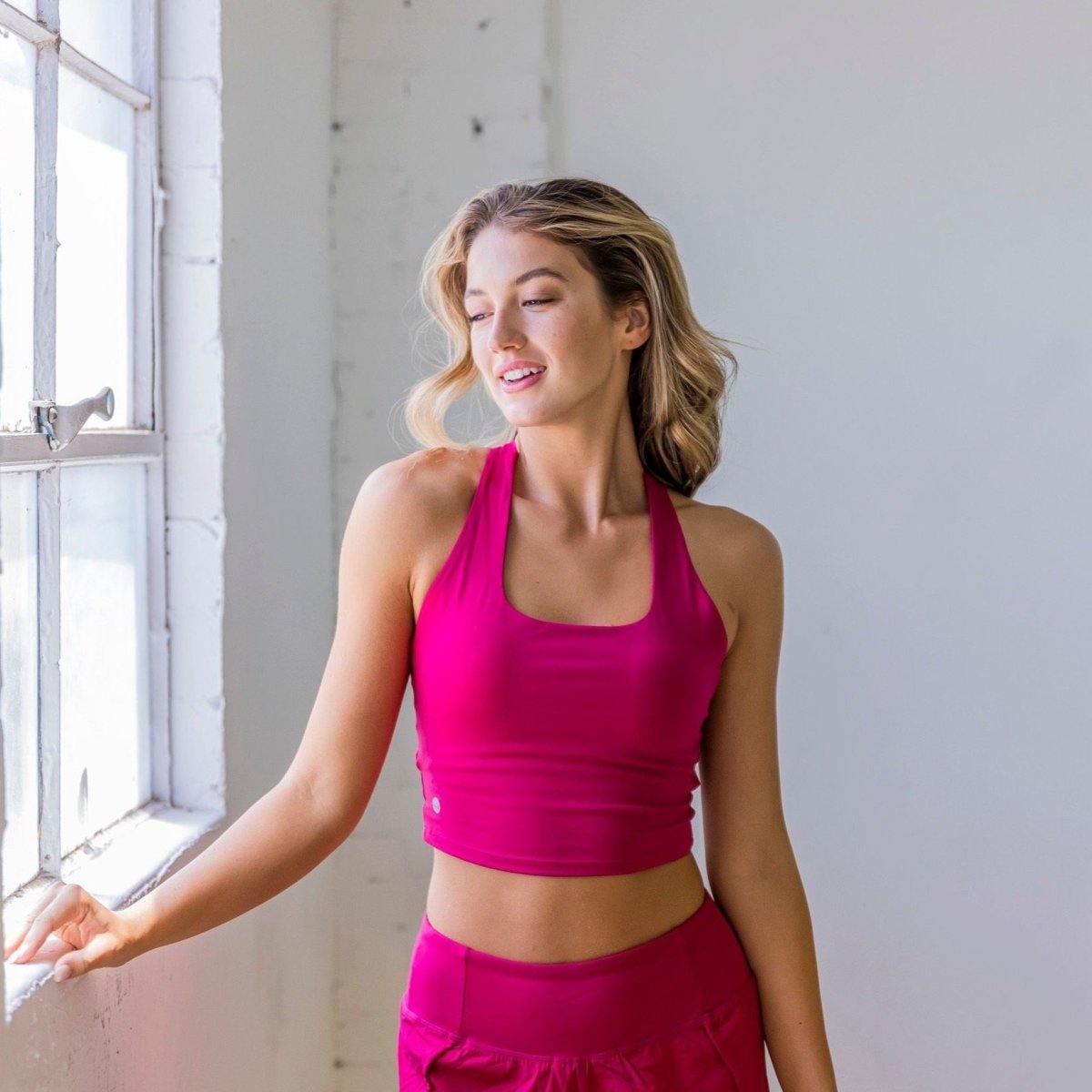 Harmony Crop Top - Raspberry - Senita Athletics
