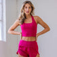 Harmony Crop Top - Raspberry - Senita Athletics