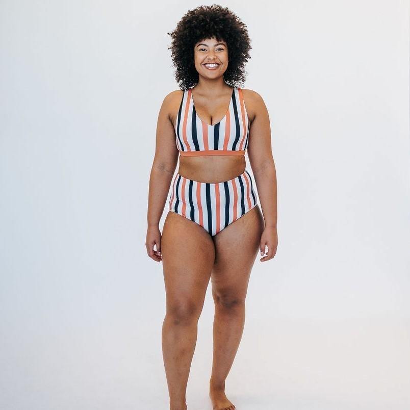 Havasu Bikini Top - Dreamsicle Stripe - Senita Athletics