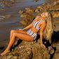Havasu Bikini Top - Dreamsicle Stripe - Senita Athletics