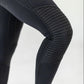 High Waisted Moto Leggings - Black - Senita Athletics