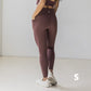 High Waisted Moto Leggings - Fossil - Senita Athletics